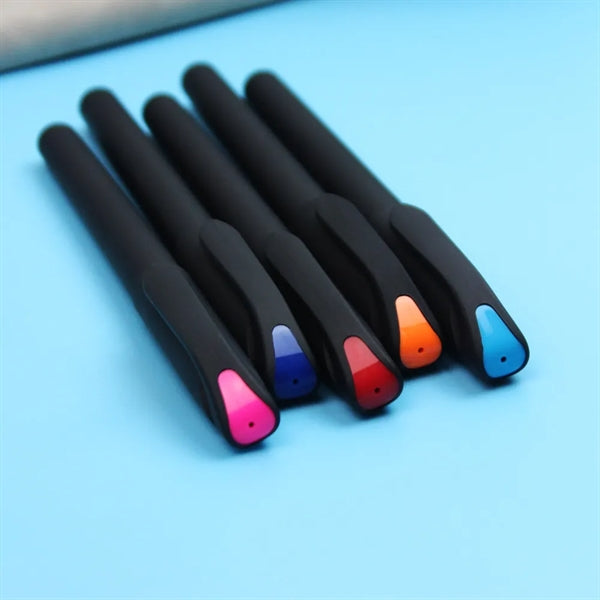 Advertising Business Multicolored Cap Black Ballpoint Pens