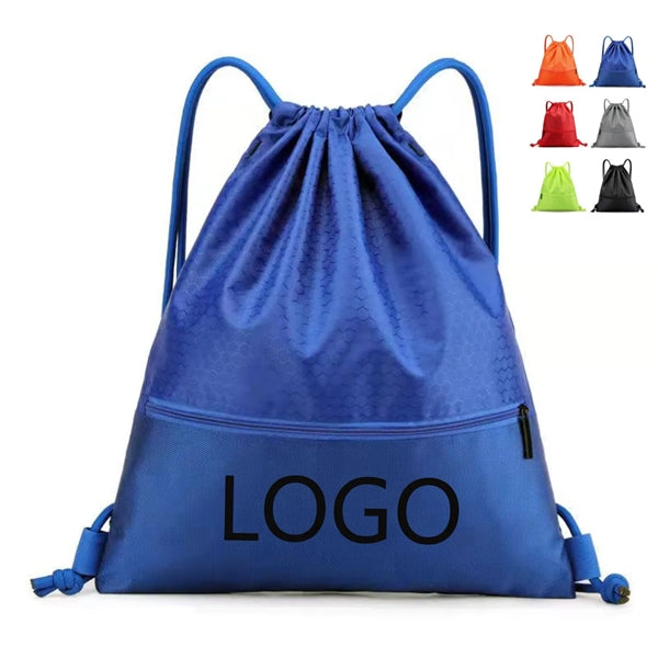 Waterproof Drawstring Backpack w/Zipper