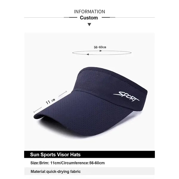 Summer sports golf running visor for adult outdoor quick dry