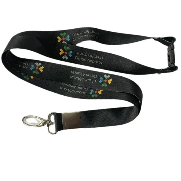 Silkscreen Lanyards, Flat Ribbed Polyester
