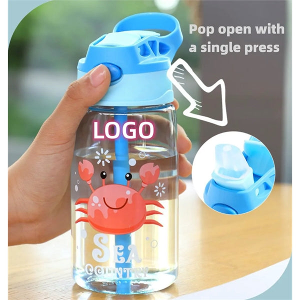 16 Oz. Children's Water Cup, Portable Sports Bottle