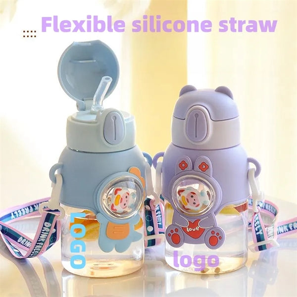20 Oz. Strap-Type Portable Cute Cartoon Water Cup