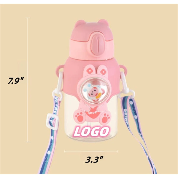 20 Oz. Strap-Type Portable Cute Cartoon Water Cup