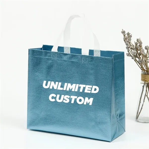 Metallic Laminated Shopping Grocery Tote Bag