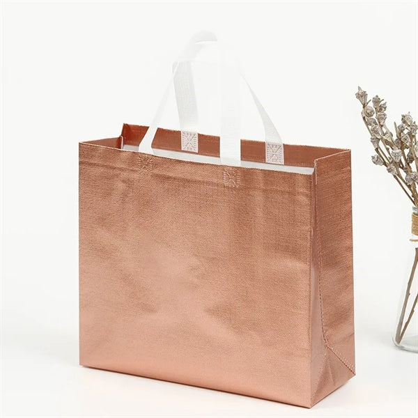 Metallic Laminated Shopping Grocery Tote Bag