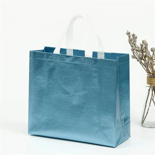 Metallic Laminated Shopping Grocery Tote Bag