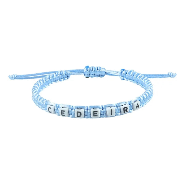 Acrylic Letter Braided Bracelet