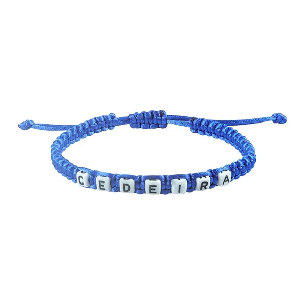 Acrylic Letter Braided Bracelet