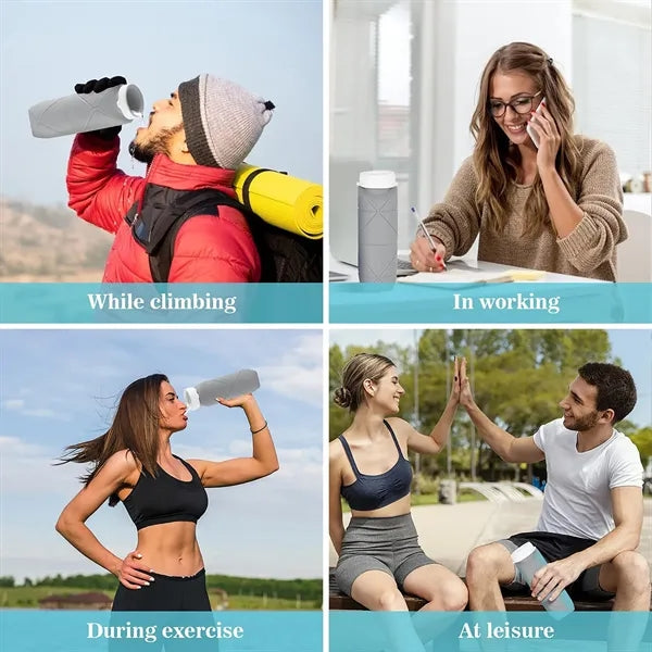 20Oz Collapsible Silicone Water Bottle