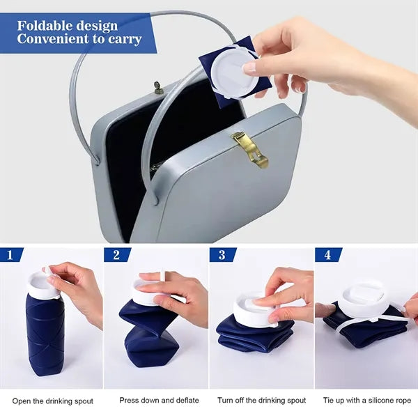 20Oz Collapsible Silicone Water Bottle