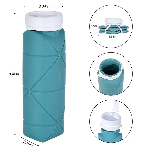 20Oz Collapsible Silicone Water Bottle