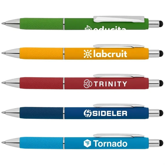 Serena Retractable Gel Stylus Pen - Silkscreen
