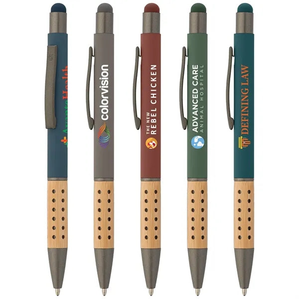 Bowie Bamboo Grip Stylus Pen - ColorJet
