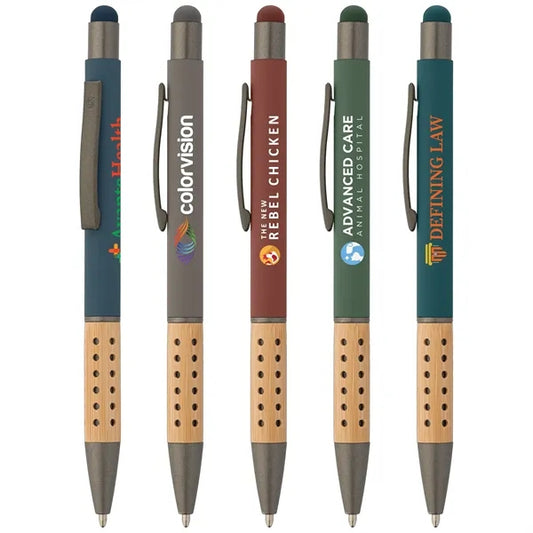 Bowie Bamboo Grip Stylus Pen - ColorJet