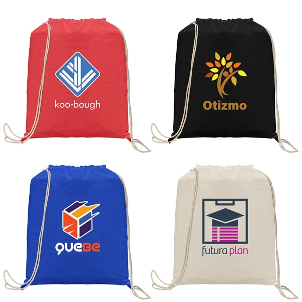 Java - 5 oz. Cotton Drawstring Backpack - Heat Transfer