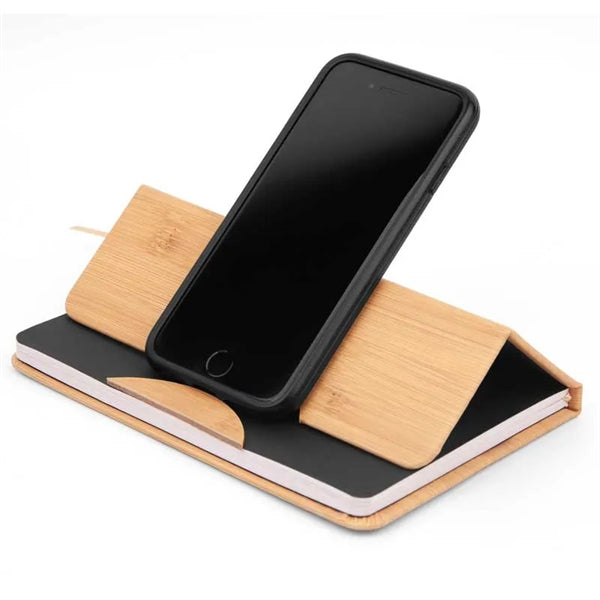 5x7 Maui Faux Bamboo Notebook with Phone Holder