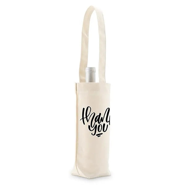 Single Bottle Cotton Canvas Wine Bag
