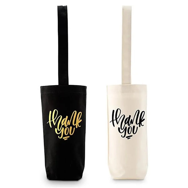 Single Bottle Cotton Canvas Wine Bag