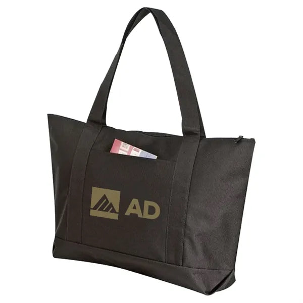 Poly Zipper Boat Tote Bag