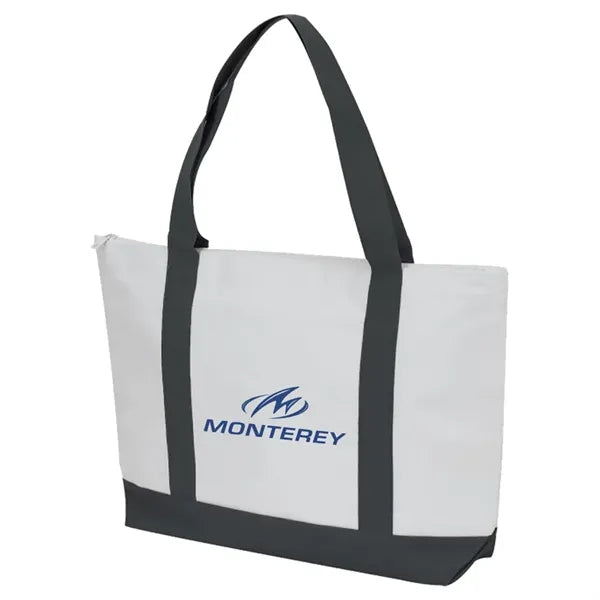 Poly Zipper Boat Tote Bag