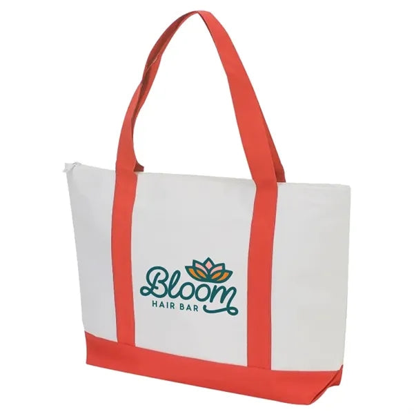 Poly Zipper Boat Tote Bag