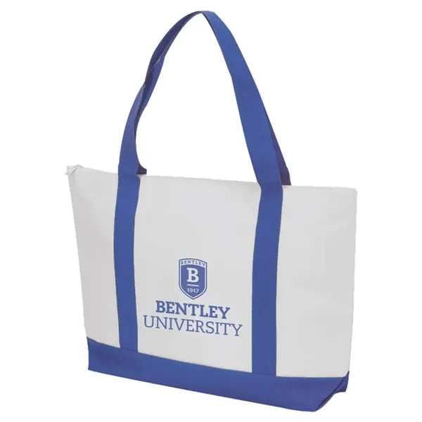 Poly Zipper Boat Tote Bag