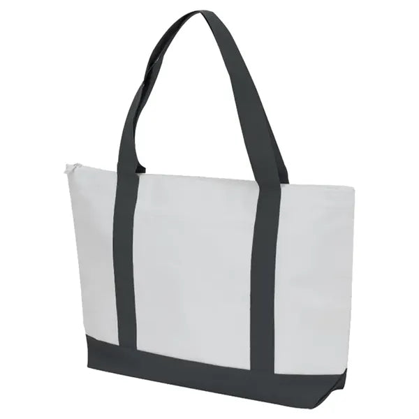 Poly Zipper Boat Tote Bag