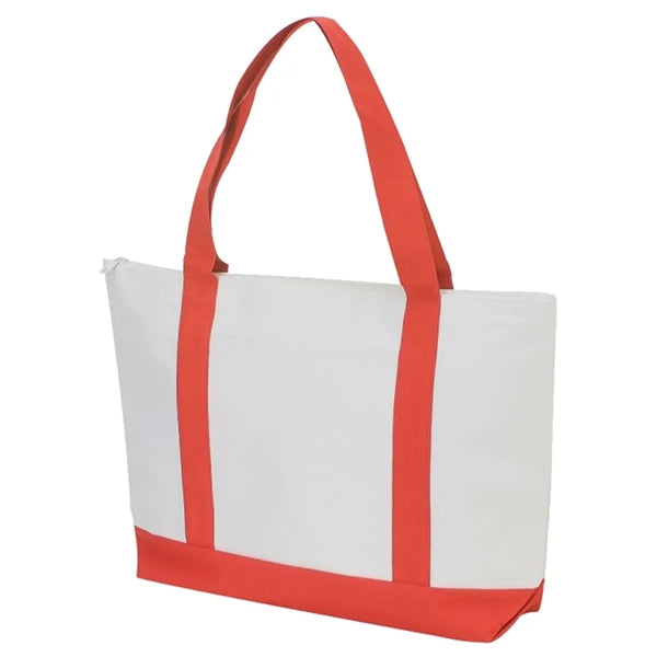 Poly Zipper Boat Tote Bag
