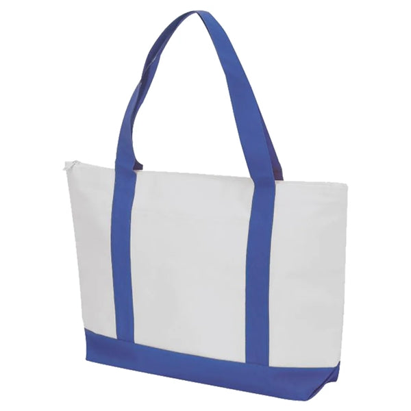 Poly Zipper Boat Tote Bag