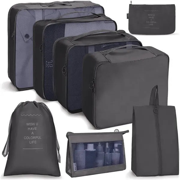 Nylon 7 PCS Set Packing Luggage Storage Bag