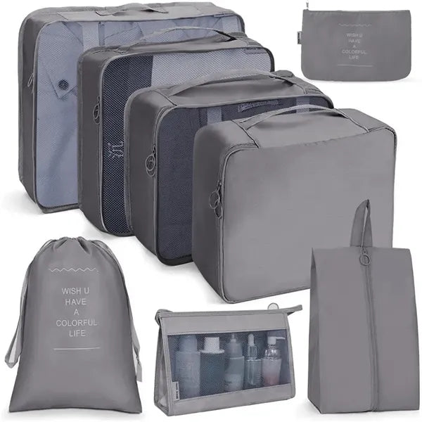 Nylon 7 PCS Set Packing Luggage Storage Bag