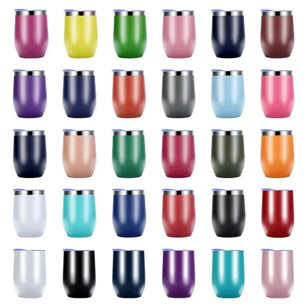 12oz Egg Shaped Insulated Stainless Steel Vacuum Wine Cup