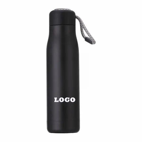 18oz Double Stainless Steel Sports Bottle with Cord