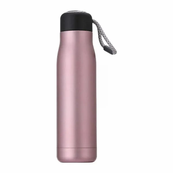 18oz Double Stainless Steel Sports Bottle with Cord
