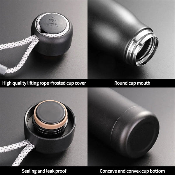 18oz Double Stainless Steel Sports Bottle with Cord