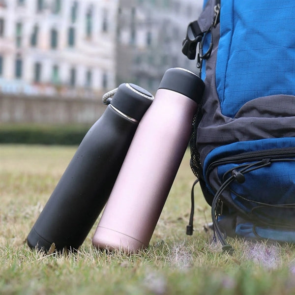18oz Double Stainless Steel Sports Bottle with Cord
