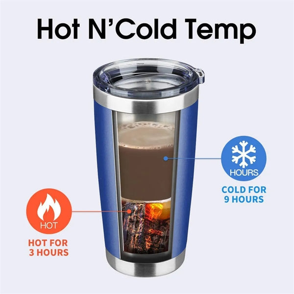 20oz Tumbler Stainless Steel Vacuum Insulated Mug with Lid