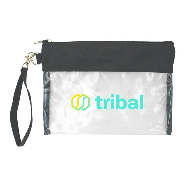 Clear Vinyl Wristlet Bag