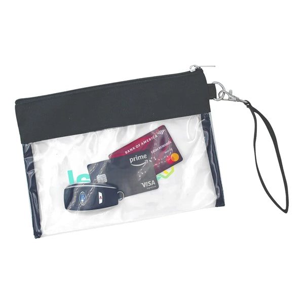 Clear Vinyl Wristlet Bag