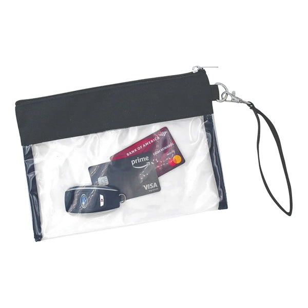 Clear Vinyl Wristlet Bag