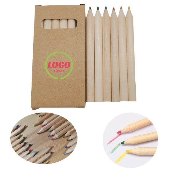6-Piece Colored Pencil Kraft Paper Box Set