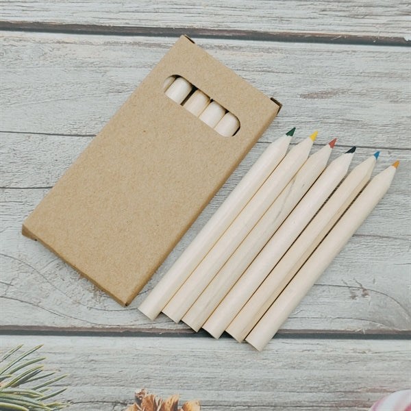 6-Piece Colored Pencil Kraft Paper Box Set