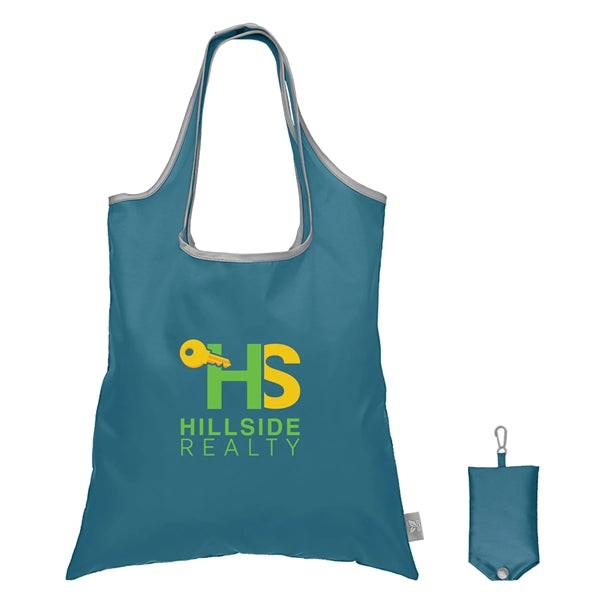 Santorini RPET - Recycled Foldaway Shopping Tote Bag