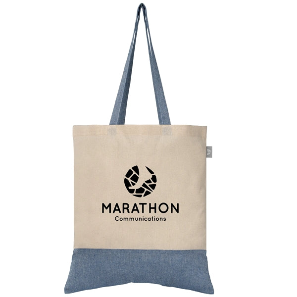 Quebec - 5 oz. Two-Tone Recycled Cotton Tote