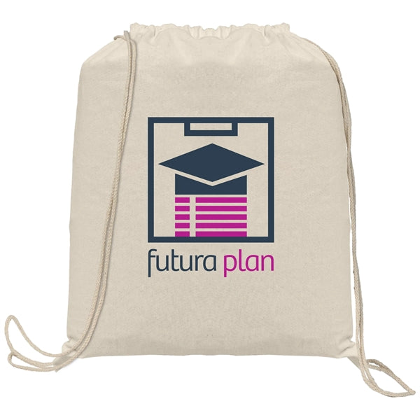 Java - 5 oz. Cotton Drawstring Backpack - Heat Transfer