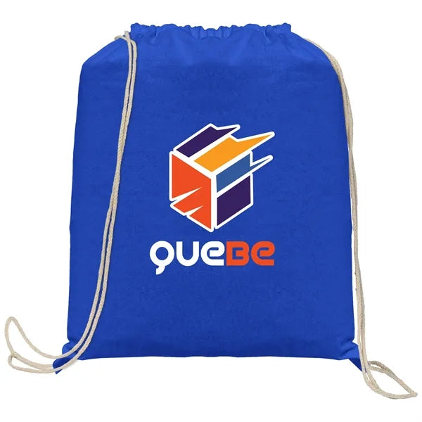 Java - 5 oz. Cotton Drawstring Backpack - Heat Transfer