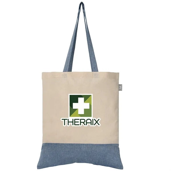 Quebec - 5 oz. Two-Tone Recycled Cotton Tote - Heat Transfer