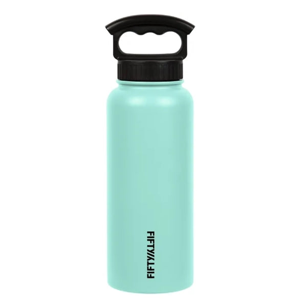 FIFTY/FIFTY 34oz Bottle With Wide Mouth 3 Finger Lid
