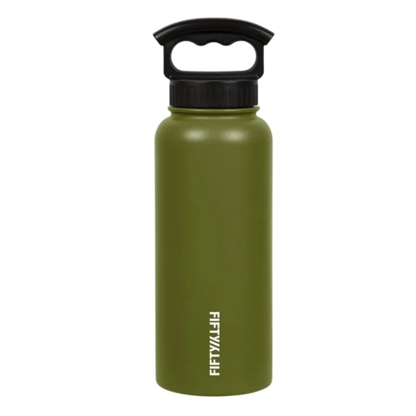FIFTY/FIFTY 34oz Bottle With Wide Mouth 3 Finger Lid