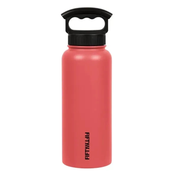 FIFTY/FIFTY 34oz Bottle With Wide Mouth 3 Finger Lid